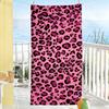 Y2K Fashion Pink Leopard Print Towel Soft Pool Gift For Travel Gym Shower Camping Quick Dry Sports Large Beach Towels