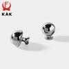 KAK Bright Chrome Kitchen Cabinet Handle Brass Cupboard Door Pulls Silver Dresser Drawer Knobs Furniture Handle Door Hardware
