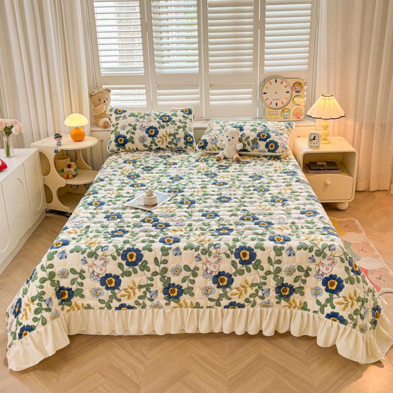 Four Season Universal Milk Velvet Mattress Coral Fleece Home Thicken Cushion With Fleece Padding Student Dormitory Bed Sheets