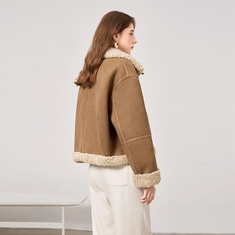 Women's Plush Lapel Short Winter Coat