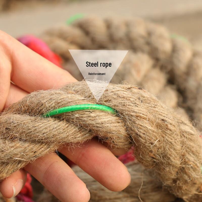 Chiqianli Steel Core Hemp Tug-of-War & Fitness Rope