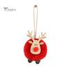 Reusable Christmas Hanging Pendants Felt Elk Ornaments, Cute Fuzzy Pom Reindeer Charming Deer Figurines for Seasonal Decor Pendant, Holiday