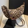 Niche Design Leopard Print Croissant Bag Women's 2025 New Spice Girl Style Dumpling Bag Women's Shoulder Crossbody Small Bag