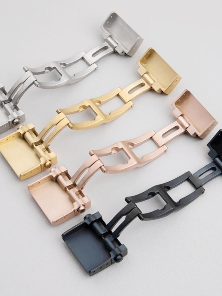 For Ulysse Nardin Athens Watch Strap Folding Buckle Rubber Silicone 316 Stainless Steel Butterfly Clasp Watchband Accessories 20