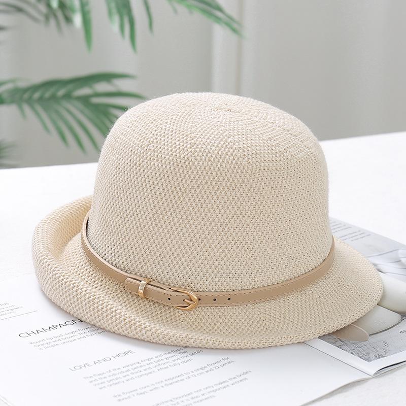 Hat ladies sun hat new foreign style curling top hat fashion bucket hat basin hat sun protection hat women's hat sun hat