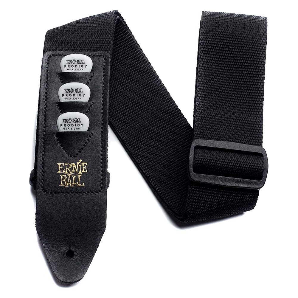 ERNIE BALL 4039 PICKHOLDER STRAP (Guitar/Bass Strap) with Pick Holder