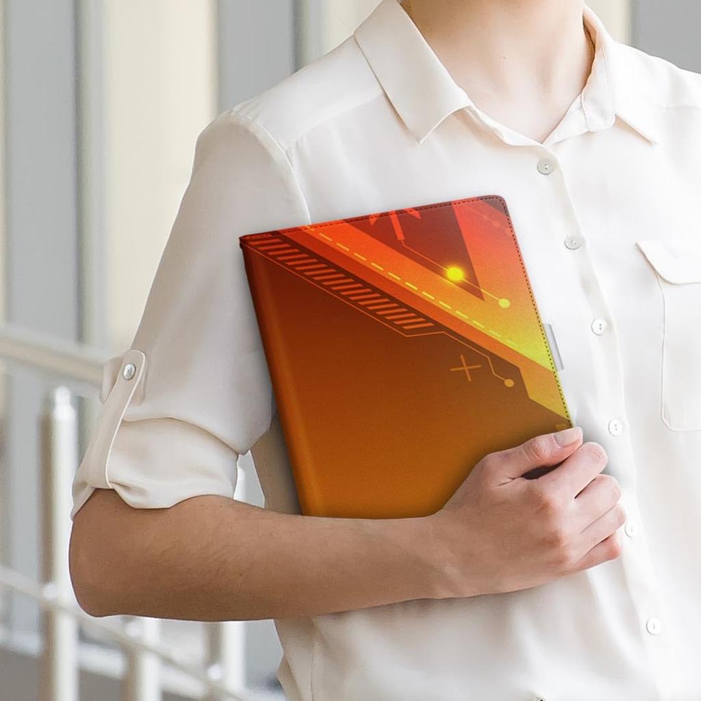 Igcase Fire HD 8 Released In Dedicated Notebook Direct Pasting Orange Pattern 001178 (8th Generation, 2018) Case, Type, Cover, Type,