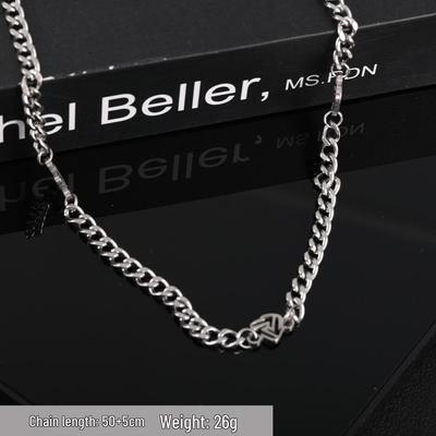 Collana Uomo Trendy in Acciaio di Titanio a Catena Cubana - Design Cool, Versatile, Inossidabile