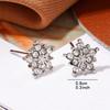 Christmas Snowflake Zircon Stud Earrings For Women Shiny Crystal Snowflake Earrings Birthday Festival Zircon New Year Gifts
