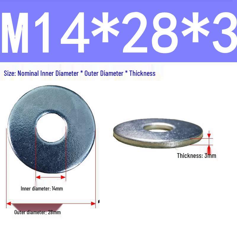 Galvanized Oversized Metal Washers M3-M60