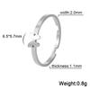 Hohl gearbeitete Schmetterlings-Partnerringe aus Edelstahl für Damen Geschenk Dating-Schmuck Damen Herren Valentinstagsring Geburtstagsgeschenk
