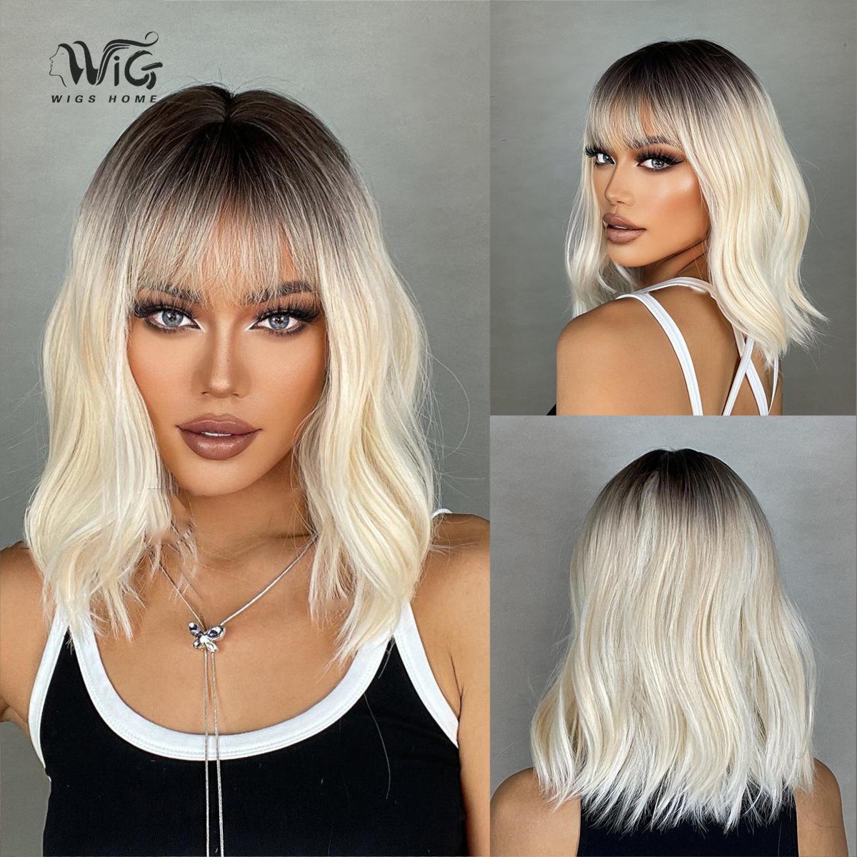 

Женский искусственный парик, 46 см, белый парик, короткий парик с завитками, полное покрытие головы, розовая сетка для волос, головной убор, украшение для красоты, парик