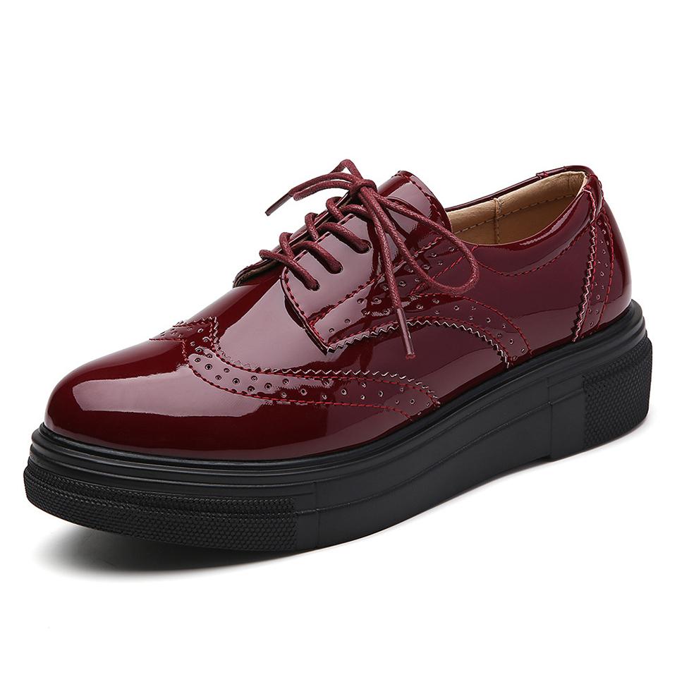 EOFK Women Brogue Shoes Spring Autumn