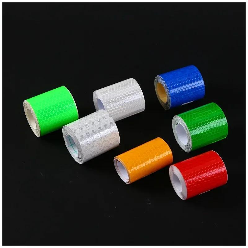 Car Reflective Tape Safety Warning Car Decoration Sticker Reflector Protective Tape Strip Film Auto Motorcycle Sticker