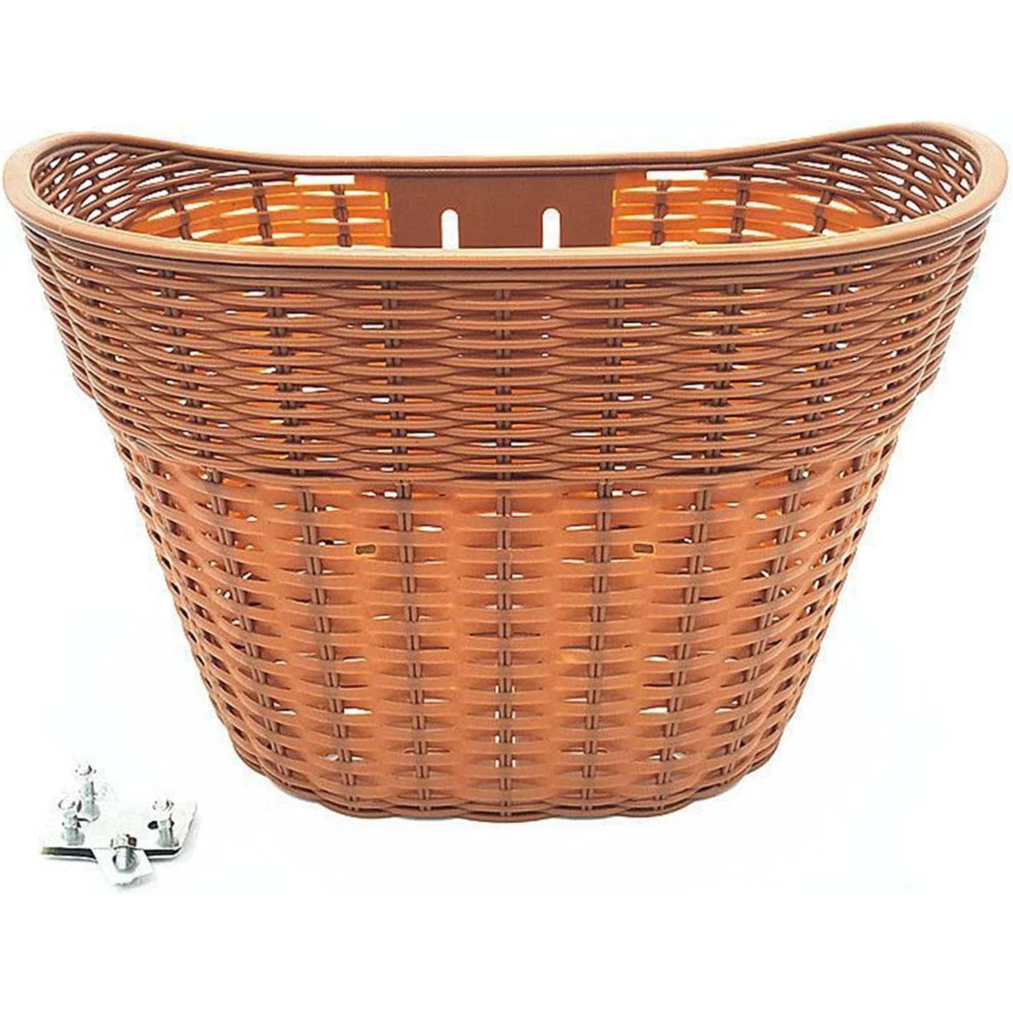 Bike Basket Front Easy to Install Portable Rattan Handlebar Basket Bicycle Basket for Kids & Adults Bicycle Accessories бордовый