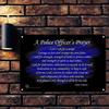 Metal Sign Wall Art Vintage Tin Poster Flat Officer Prayer Home Decoration 12x8 Inch