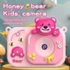 Y8 Little Bear Children's Digital Camera -1080P HD Video, Anti Blu ray Children's Game Camera, Comes with 32GB Memory Card