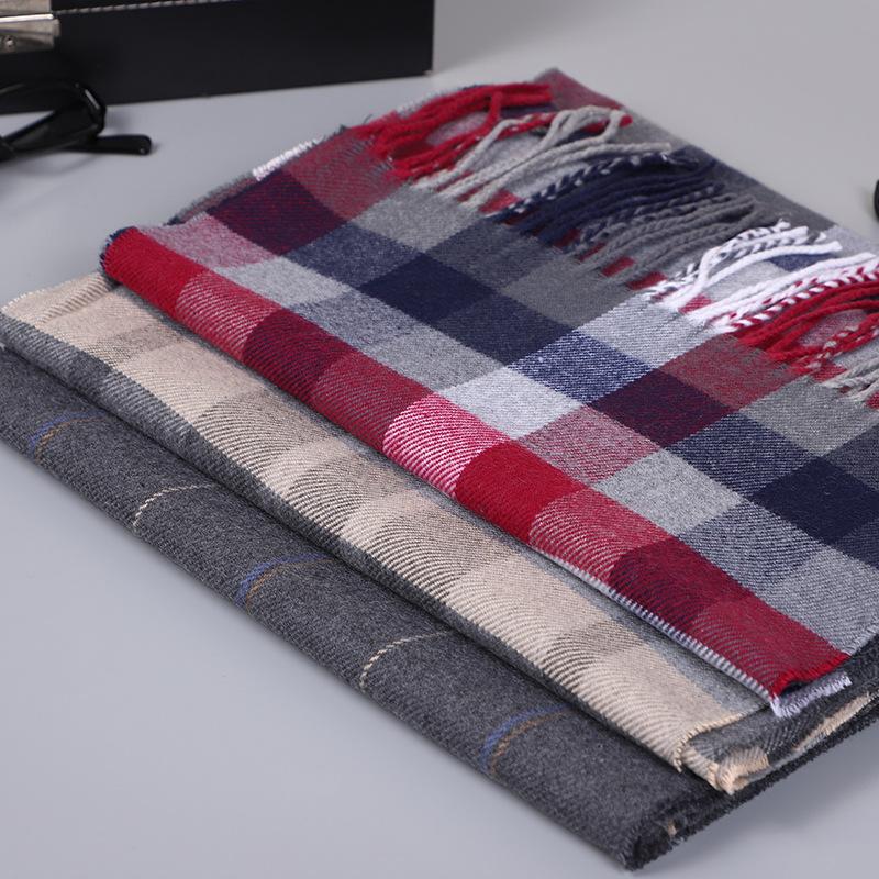 Men'S Scarves Are Versatile, Autumn And Winter Plaid Lengthened And Thickened Scarves, Couple Scarves, Warm Shawls For Women