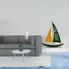Penguin Sailboat Resin Iron Animal Figurine Decorative Sculpture Collectable Ornament for