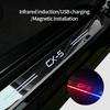 Acrylic USB Power Moving LED Welcome Pedal Car Scuff Plate Pedal Door Sill Pathway Light For Mazda CX5 CX-5 Auto Accessories