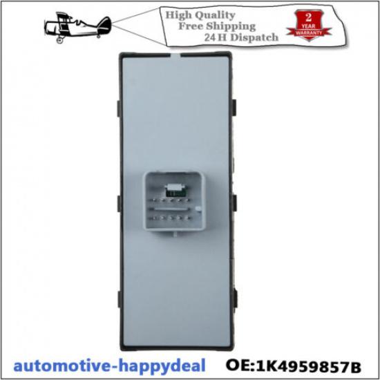 Electric Window Switch For VW Golf Mk5 Mk6 04-2014 Driver Side 4 Door 1K4959857B