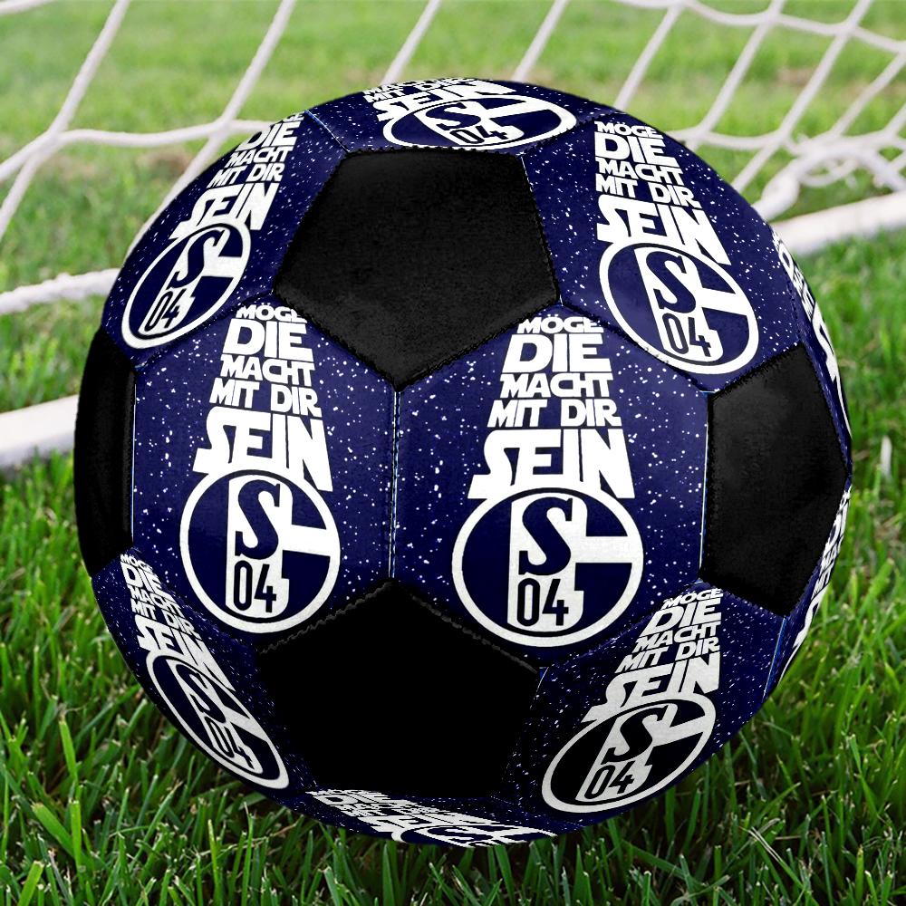 Pallone da Calcetto Indoor Schalke 04 Colorato Cucito a Macchina PVC Misura 5 Pronto per Allenamento di Squadra e Competizione Resistente Alto Rimbalzo Fresco Regalo Sportivo