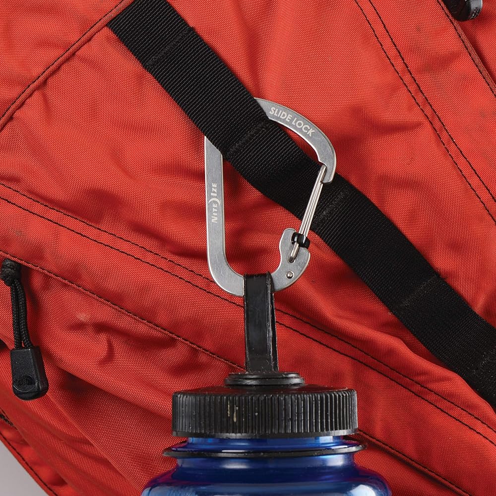 Nite Ize SlideLock Carabiner #4 Silver 4.5cm x 2.5cm Durable Clip Accessory