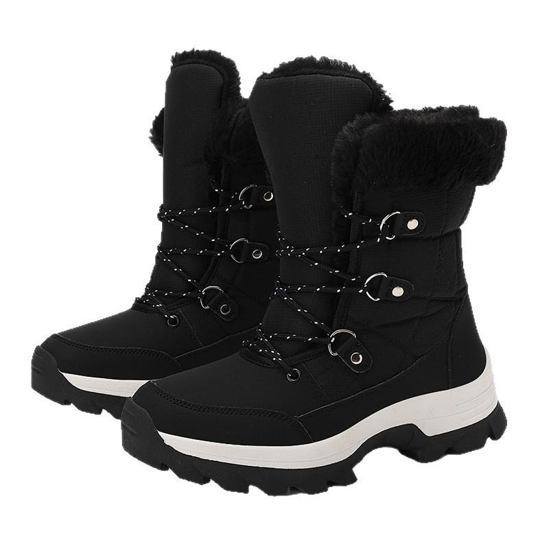 Women's Plus Size Winter Snow Boots - Thick Velvet, Lightweight, Warm, Outdoor Cold Protection