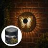 Solar Wall Light, Metal Butterfly Solar Light, Butterfly Pattern Projection Lamp, Outdoor Waterproof Fence Light for Yard Patio Garden Backyard Post