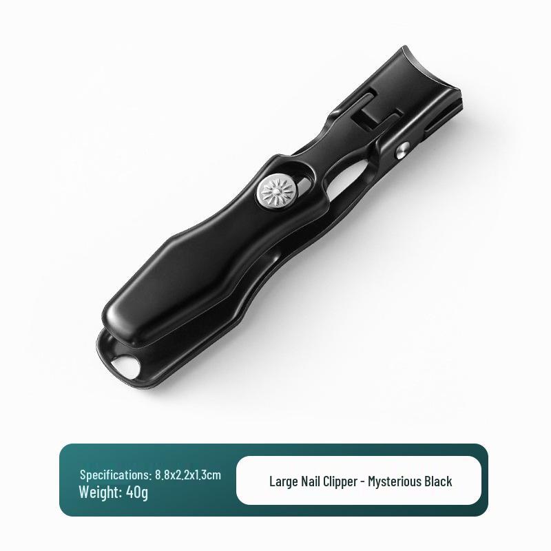 Anti-Splash Self-Locking Nail Clippers for Thick Toenails, Large Opening, 3CR13 Steel
