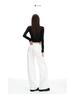 2026 Spring Slim-Fit American Style High-End Floor-Length Suit Pants - Black & White, Mid-Low Waist, Non-Clingy, Slimming Design