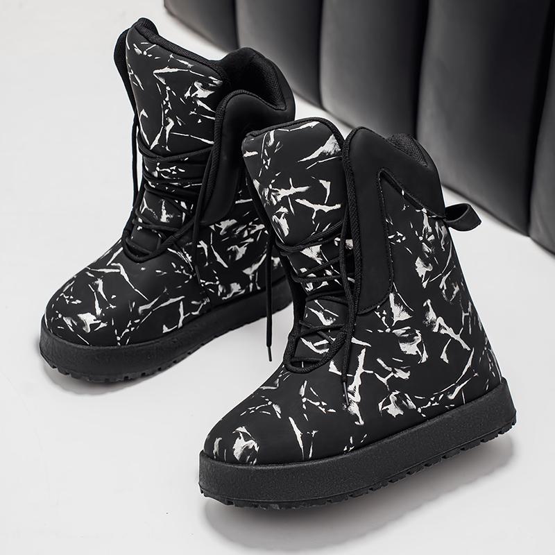 Herren Camouflage High-Top Stiefel Verdickte Weiche Kältefeste Warme Stiefel Outdoor Street Rutschfest Weihnachtsgeschenke Neu Winter Chic