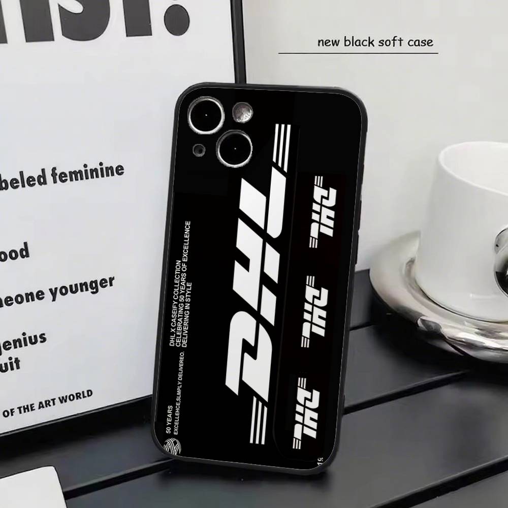 

Hot DHL Express For IPhone 15 16 14 Plus 13 12 11 17 Pro Max 17 Air Black Soft Phone Cover iphone 15