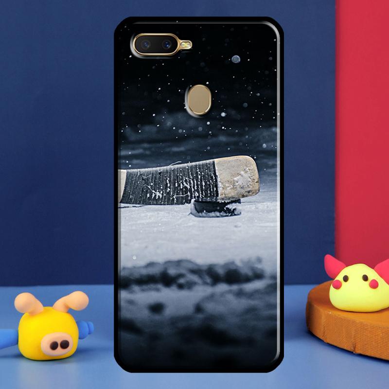 Ice Hockey Sport Case For Oppo A16 A76 A96 A58 A78 A98 A5 A9 A91 A15 A17 A77 A52 A72 A74 A94 A54S A57S Cover