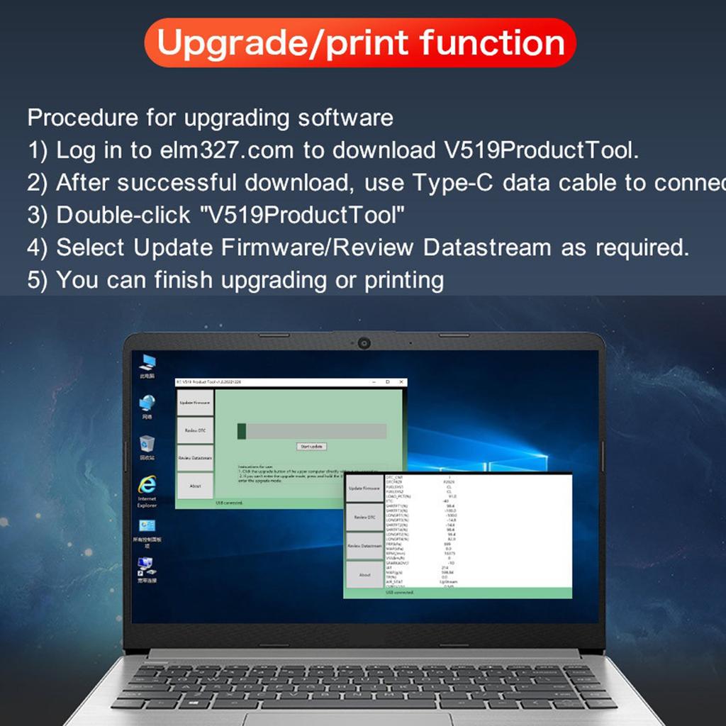 Car OBD2 Scanner Engine Fault Code Reader OBDII CAN Diagnostic Scan Tool Check Engine Light DTC Lookup