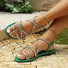 Fashion Women Sandals 2025 New Designer Flat Shoes Trend Elegant Flat Sandals Beach Lightweight Outdoor Shoes Women Sandalias De Mujer