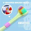 3 Sided Toothbrush Adult Three Headed U-shaped Macaroon Color Toothbrush GZW