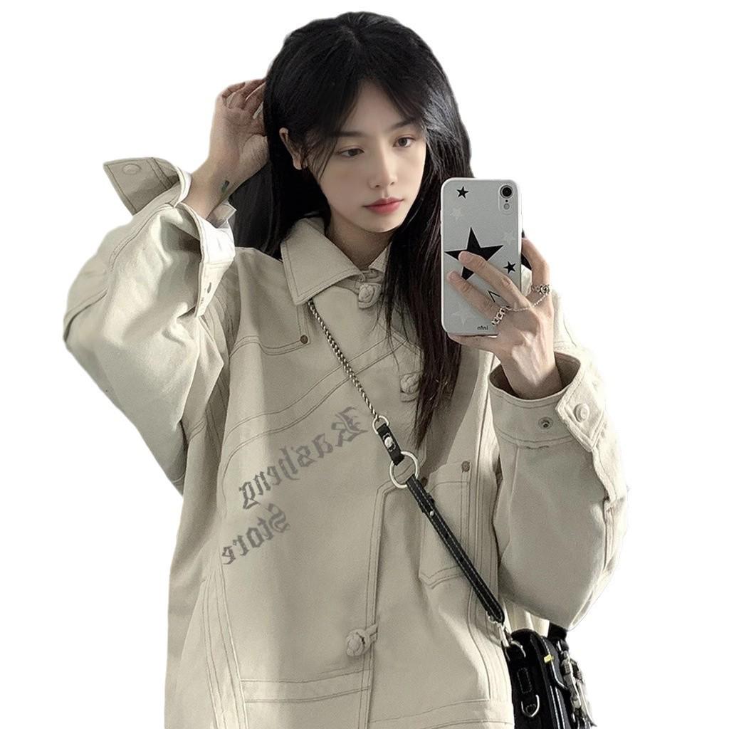 2024 Unisex Retro American-Style Loose Workwear Jacket - Early Autumn Design