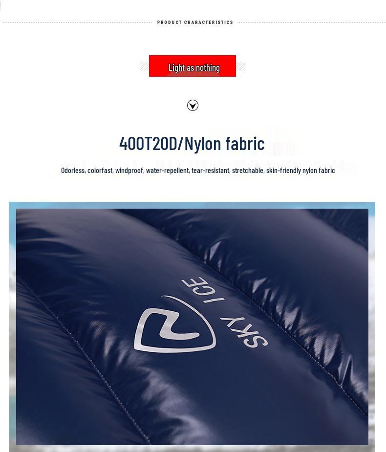 SKY ICE Adult Mummy Down Sleeping Bag - Winter Goose Down for Cold Weather Camping