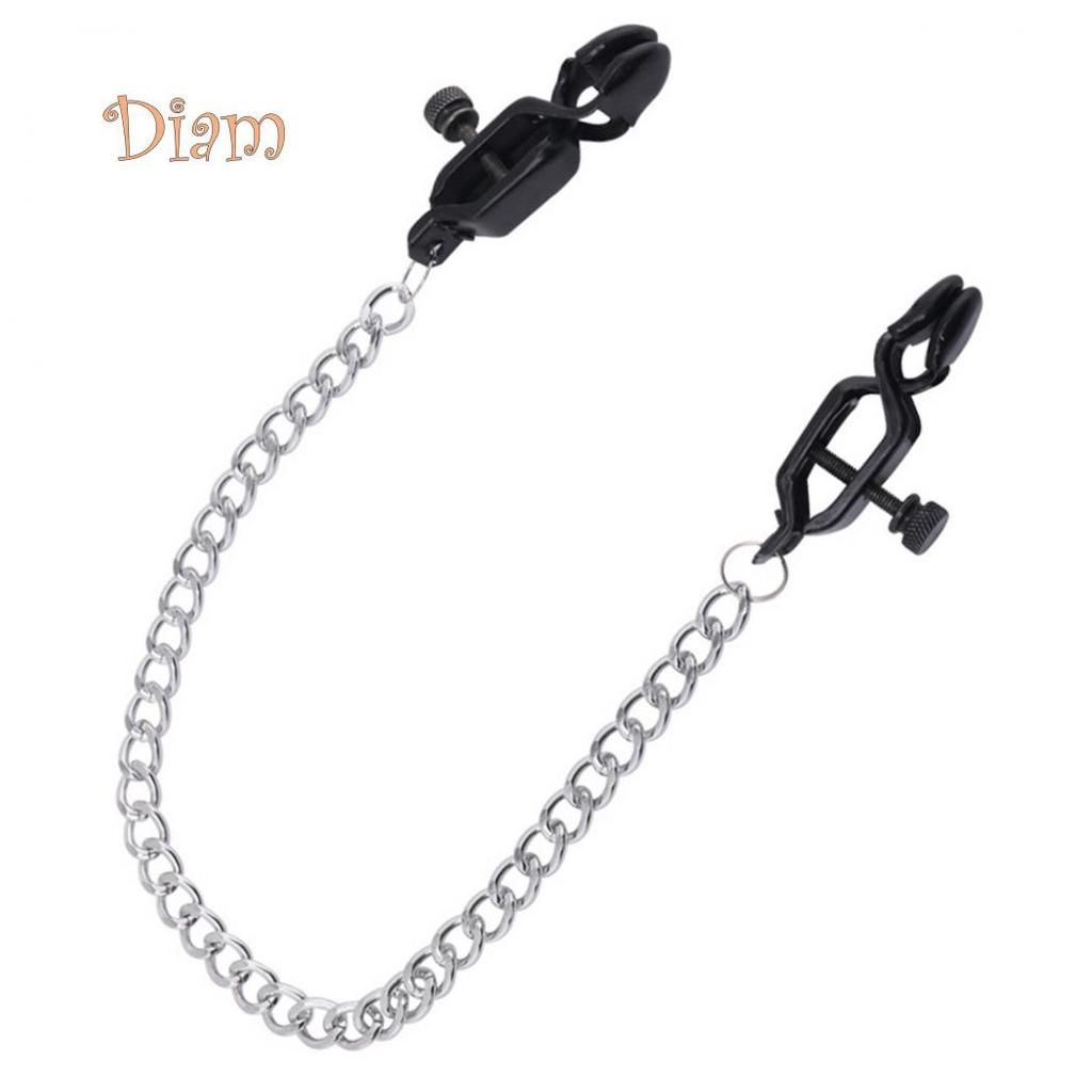 LOL Metal Nipple Clamp Brest Labia Clips with Chain Flirting Adult Game Sex Toys