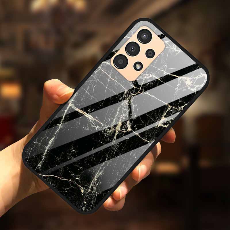 For Samsung A13 Case A23 A52 A72 4G M52 A52S 5G Luxury Tempered Glass Hard Back Cover for Samsung Galaxy A13 4G Phone Cases Capa