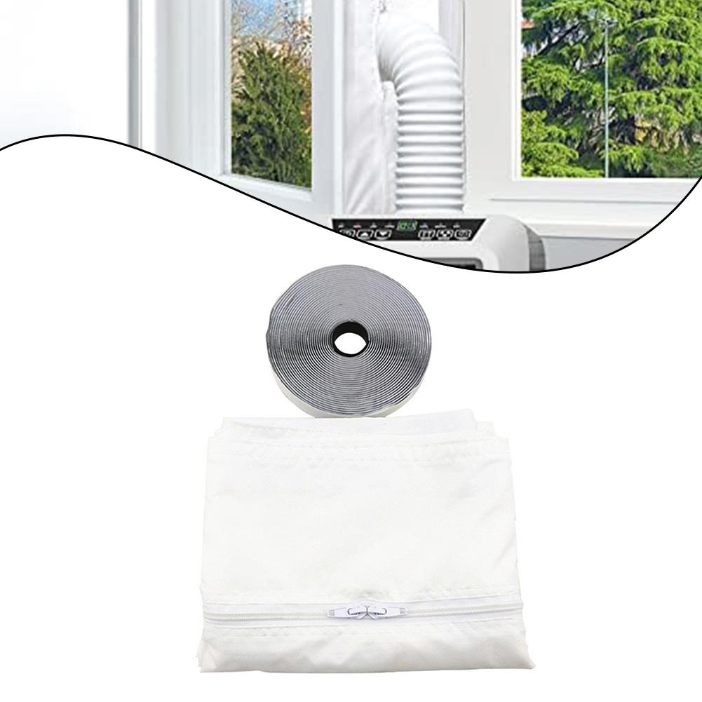 500cm Polyester Portable Air Conditioner Window Sealing Cloth Mobile Air Conditioner Kit Effective Warm Air Blockage