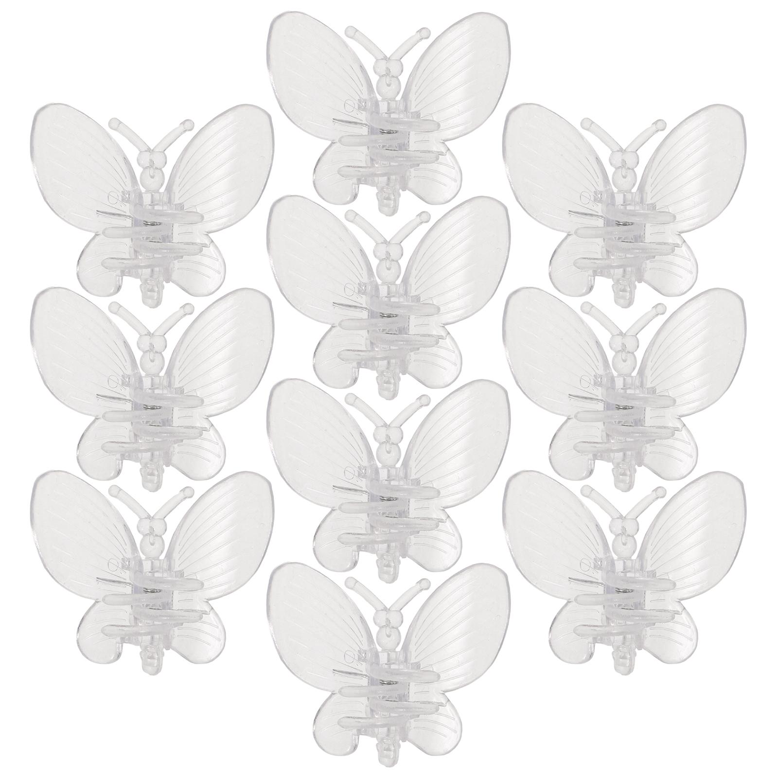 

10 шт. Клипсы для фаленопсиса, зажим для поддержки растений, садовые пластиковые клипсы для фиксации вьющихся растений и орхидей 4.00X3.00X2.00CM прозрачный