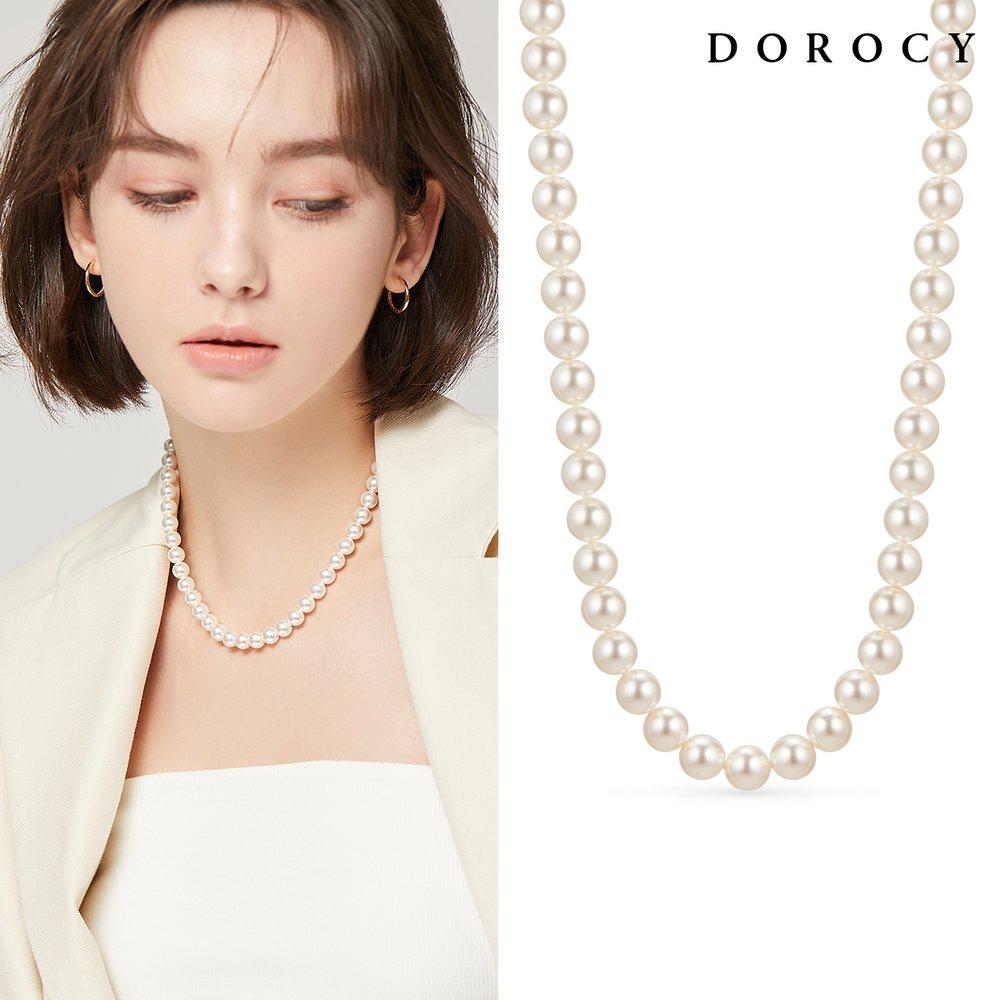 

[Dorocy] 14K Classic Pearl Bead Necklace (6mm)_Basic Decoration Yellow Gold / Option 2: 6mm_Total length 42cm