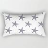 Patchwork Grey Geometric Pattern Print Decoration Bedroom Living Room Office Waist Support Home Rectangular Pillowcase