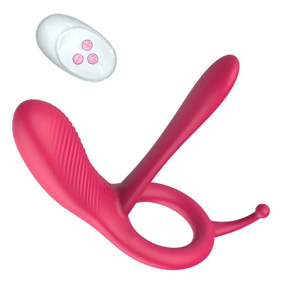 10 Frequency Long Tongue Cock Ring Vibrator for Men Prostate Penis Massager Vagina Stimulator Erotic Sex Toys for Couples