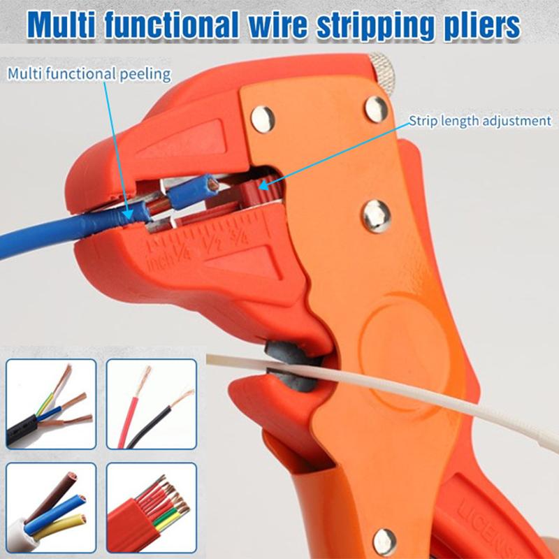 2 In 1 Automatic Quick Strip Quickstriper Wire Striper Self Adjusting Wire Stripper Multifunctional Wire Stripper Crimper Cable