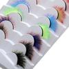 Fluffy Dramatic Cosplay for Halloween Colored Lashes False Eyelashes Cat Eye Lashes Fake Eyelashes