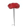Handmade Metal Flower Garden Stake Outdoor Bird Bath Bowl for Bees Butterflies Pollinator Watering Station for Garden Lawn Yard Decor