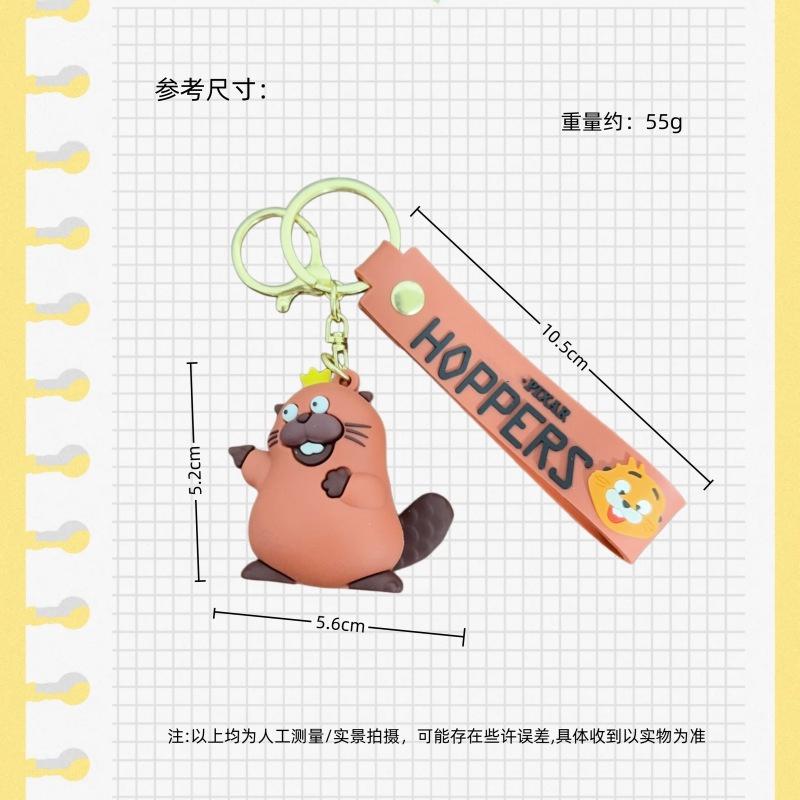 Cartoon Beaver Keychains Toms Lizard Keychain Hanging Ornament for Bag Backpack Anime Figure Keyring Accessories Party Gift